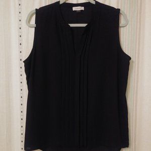 Black Split Neck Calvin Klein Top